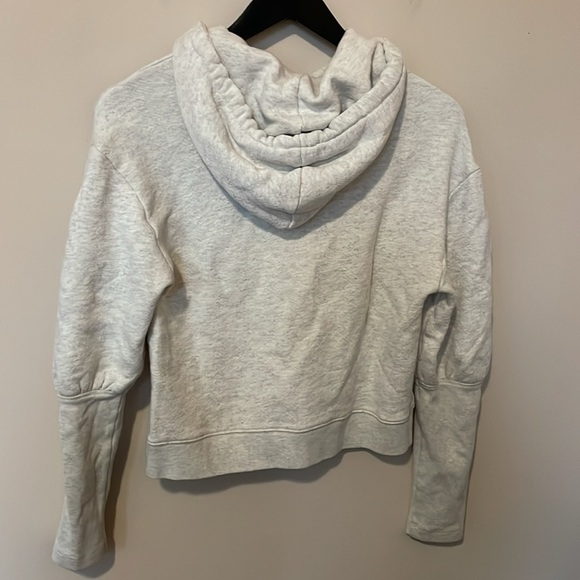 Ulla Johnson Oat Beige Cotton Tassel Drawstring Hoodie Sweatshirt - Picture 9 of 10